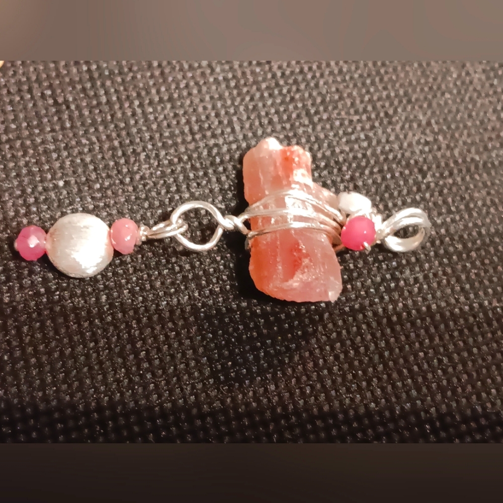 Pink Tourmaline Sterling Silver Pendant - Picture 9 of 14